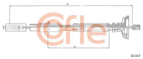 Трос сцепления COFLE 10317