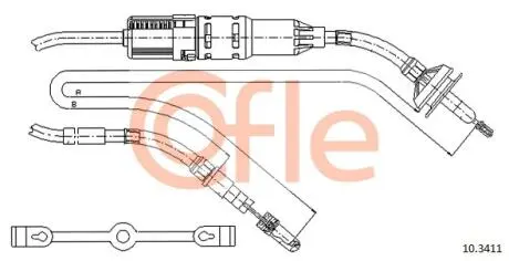 Трос сцепления VW Golf / Jetta Diese -91 COFLE 103411