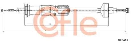 (Автом.)Трос зчеплення VW Golf 1,8 /2,0 (AAM /ABS /2B) 91- COFLE 103413