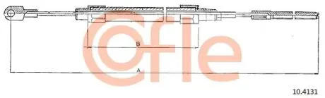 Трос ручного тормоза BMW 316-318is-320-325-328-TDS-M3 ABS (E36) (дисковые тормоза)) 1631/1062 COFLE 104131