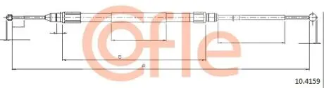 Трос ручного тормоза COFLE 104159