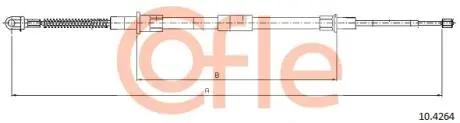 Трос ручного тормоза COFLE 104264