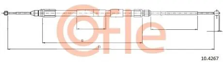 Трос ручного тормоза зад. П X3 (E83) 2004/01-2011/12 COFLE 104267