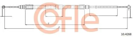 Трос ручного тормоза зад. X3(E83) 04-12 л. (1613/1228) COFLE 10.4268