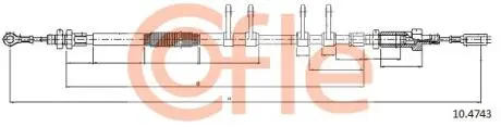 Трос ручного гальма перед. PSA Boxer/Ducato/Jumper 40-Maxi mod 06- 2910/2598 COFLE 104743