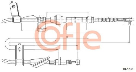 Трос ручного гальма COFLE 105233