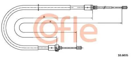Трос ручного тормоза COFLE 106035