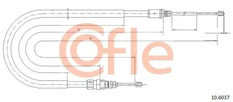 Трос ручного гальма COFLE 106037