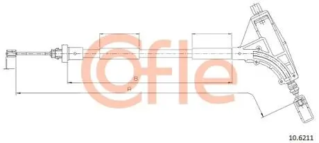 Трос ручного гальма COFLE 106211