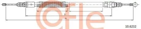 Трос ручного тормоза COFLE 106232