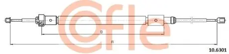 Трос ручного гальма L/R Citroen C4 Cactus 1.2/1.6D 09.14- COFLE 106301