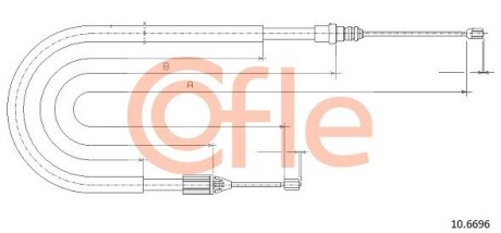 Трос ручного гальма COFLE 106696