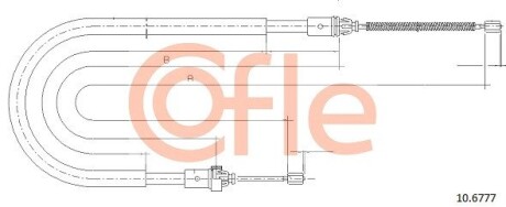 Трос ручного тормоза COFLE 106777