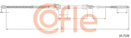 Трос ручника COFLE 10.7136