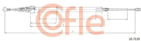 Трос ручного тормоза Skoda Fabia, VW Polo, 1,2-1,9, 02- COFLE 107139