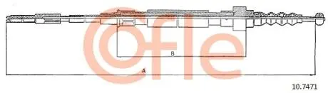 Трос ручного гальма COFLE 107471