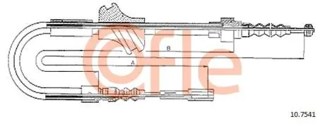 Трос ручного тормоза левый (диск) Audi 80 89-91 COFLE 107541