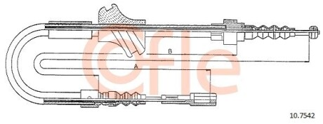 Трос ручного тормоза COFLE 107542