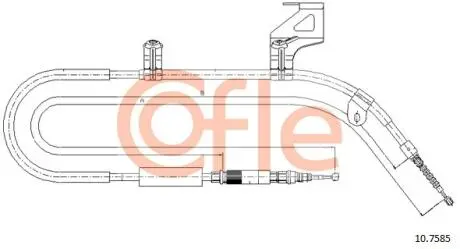 Трос ручного гальма зад. П Audi A6 97-05 COFLE 107585