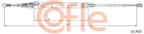 Трос ручного тормоза зад. VW Touran 03- Л./Пр. (1558/900) COFLE 10.7625