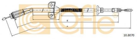 Трос ручного тормоза COFLE 108070 (фото 1)