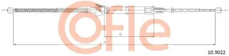 Трос ручного тормоза 10.9022 SEAT TOLEDO/SKODA RAPID 12- 1707/959 HAMULCE B╩BNOWE LEWA/PRAWA COFLE 109022