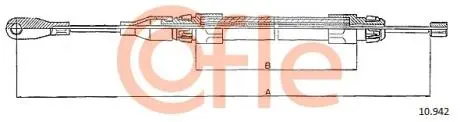 Трос ручного гальма пер. Mercedes 200-300 85>DB 201,124 COFLE 10942