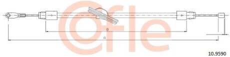 Трос ручного тормоза COFLE 109590