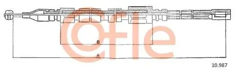 Трос ручного гальма COFLE 10987