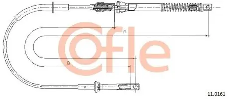 ТРОС ГРАЗА FORD TRANSIT 2.5DS (AD13.0365) COFLE 11.0161