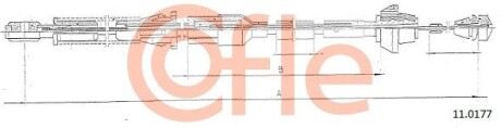 Тросик газу COFLE 110177