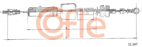 Тросик газу COFLE 11147
