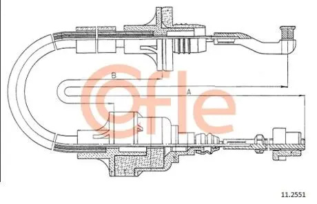 Трос сцепления Opel Vectra 1.4/1.6/1.7TD 89- COFLE 112551