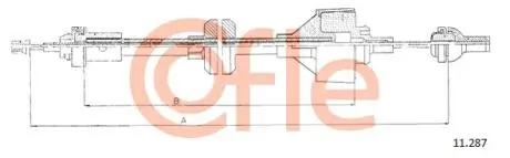 Трос сцепления COFLE 11287