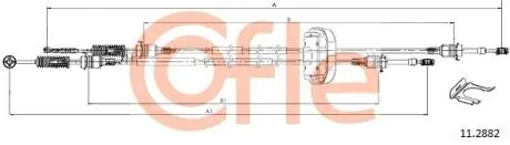 Трос кулисы Trafic/Vivaro 2.0 i 01- (1215/930+1295/975) COFLE 11.2882