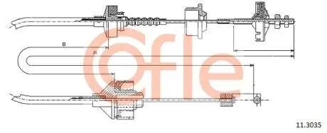 Трос сцепления COFLE 11.3035
