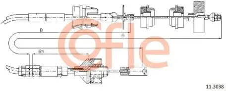 Трос сцепления COFLE 113038
