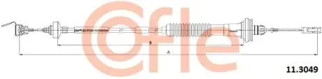 Трос зчеплення Peugeot 206 (gear BE4)98- (авторег.) (934/594) COFLE 11.3049