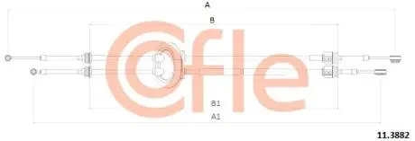 Трос, ступенчатая коробка передач COFLE 113882