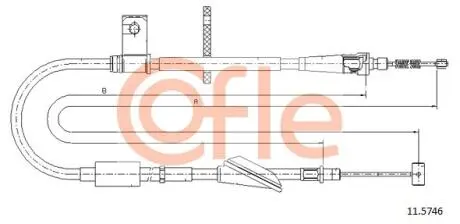 Трос ручного гальма COFLE 115746