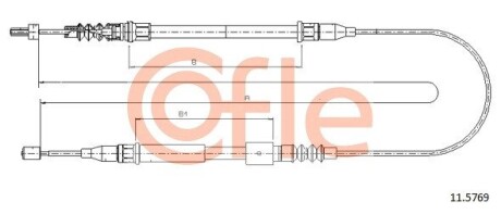 Трос ручного тормоза COFLE 115769