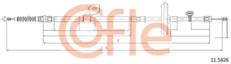 Трос ручного тормоза COFLE 115826