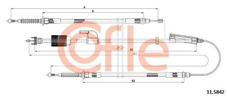 Трос стояночного гальма COFLE 115842