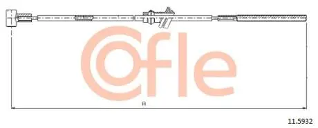 Трос ручного гальма COFLE 115932