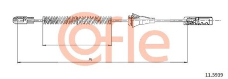 Трос ручного тормоза COFLE 115939