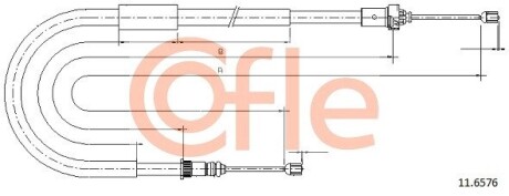 Трос ручного гальма COFLE 116576