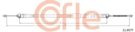 Трос ручного тормоза. CLIO 10/12- /P bkbny koиa 15,16 COFLE 116577