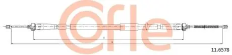 Трос ручного тормоза. CLIO 10/12- /L bkbny koиa 15,16 COFLE 116578