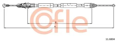 Трос ручника COFLE 11.6804