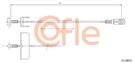 Трос ручного гальма COFLE 11.6815